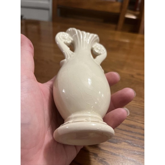 Vintage Hull Art Pottery Pink Floral Vase 6" Tall Urn Shaped Pink Hull Vase - Picture 8 of 8